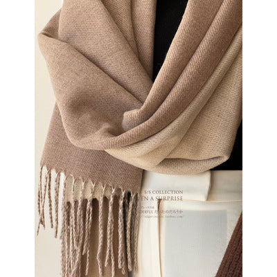 Autumn Two-Tone Scarf