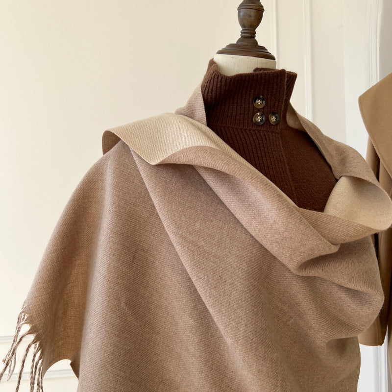 Autumn Two-Tone Scarf