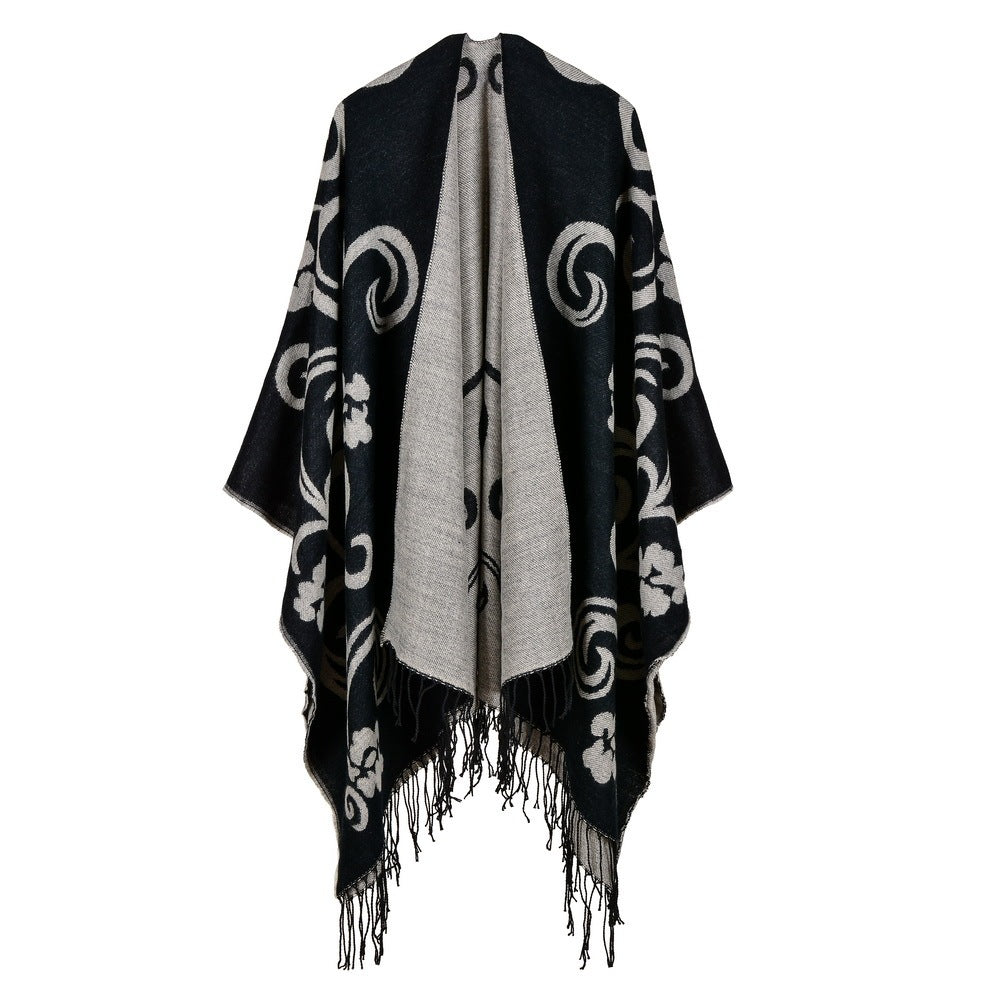 Jewel-Tone Floral Wrap