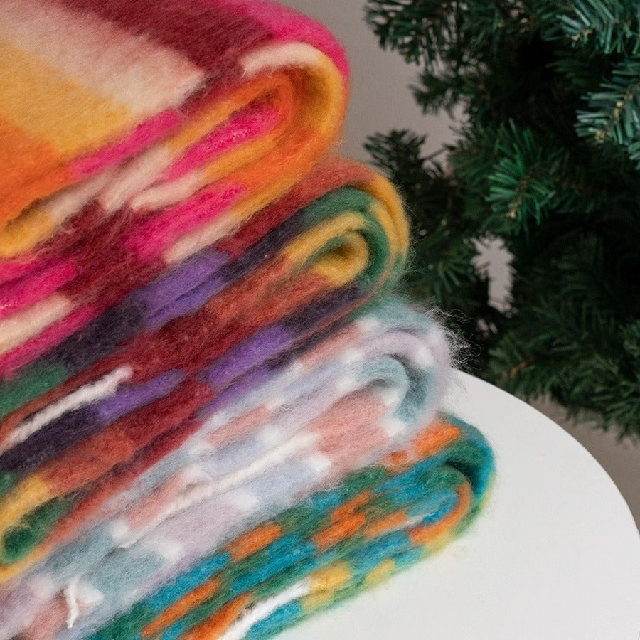 Rainbow Tassel Scarf