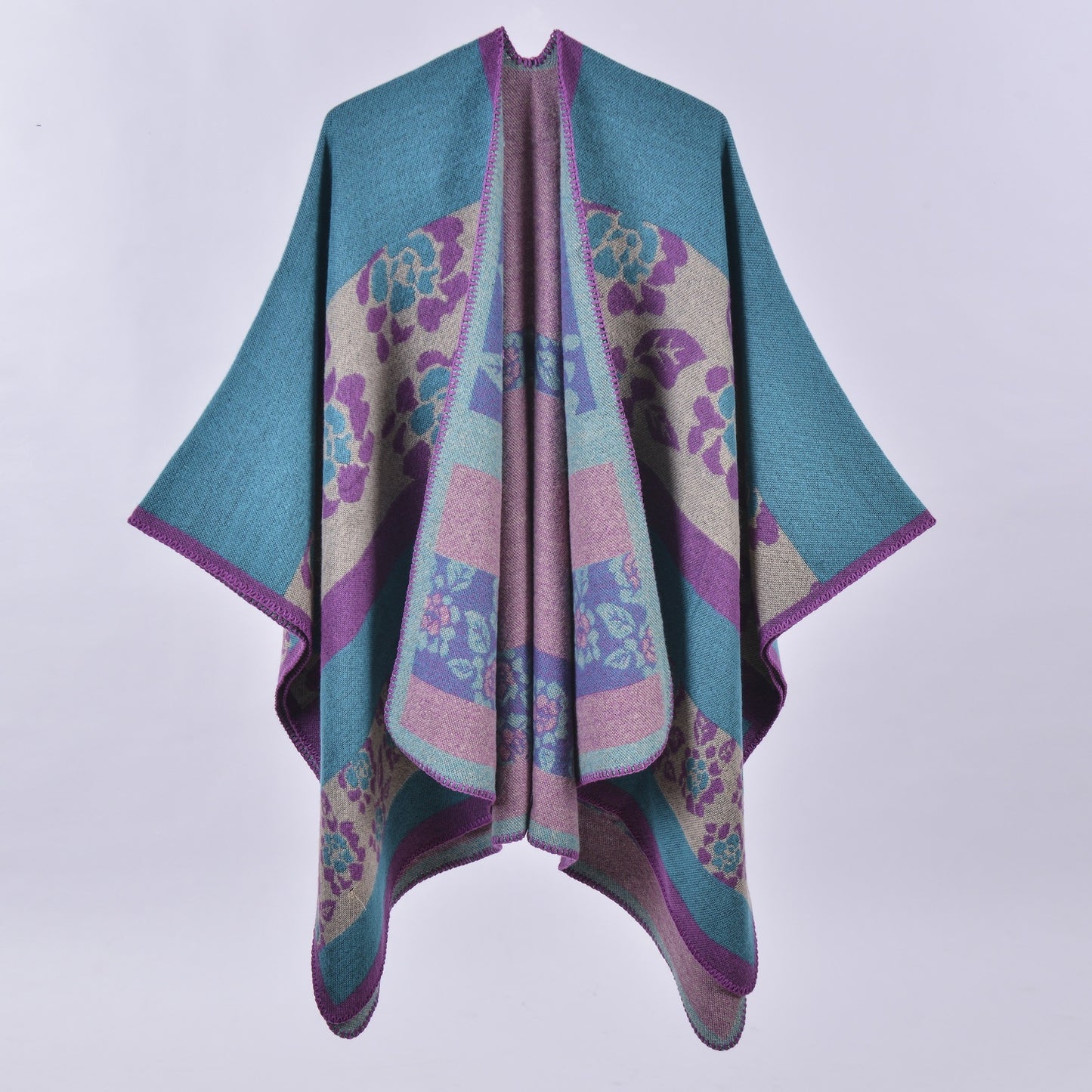 Jewel-Tone Floral Wrap