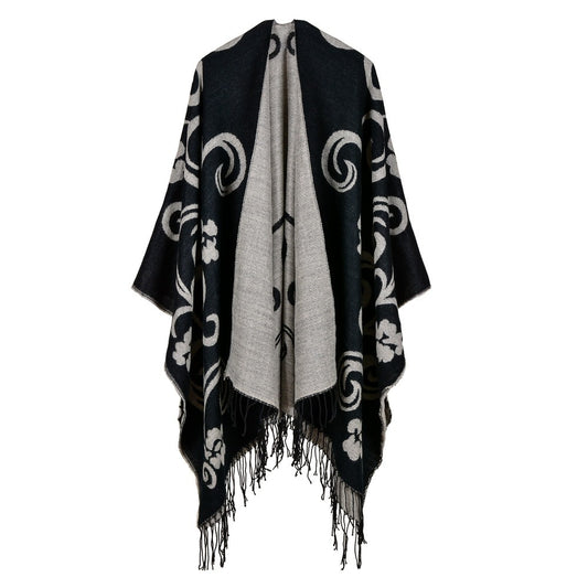 Jewel-Tone Floral Wrap